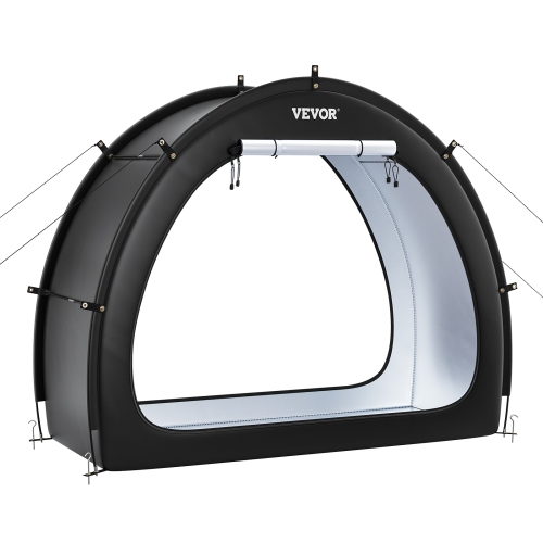 VEVOR 1 to 2 Bikes Bike Storage Tent,Spacious Bike Storage Tent with Ventilated Window,Waterproof Fan-Shaped Bike Tent with High Strength Fiberglass