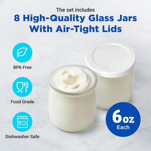 Ultimate Probiotic Yogurt Maker - Make Trillions of Live Probiotics with Adjustable Temperature & Time Control - Get Better Gut Health - Best Yoghurt