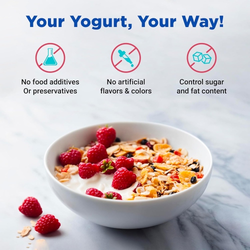 Ultimate Probiotic Yogurt Maker - Make Trillions of Live Probiotics with Adjustable Temperature & Time Control - Get Better Gut Health - Best Yoghurt