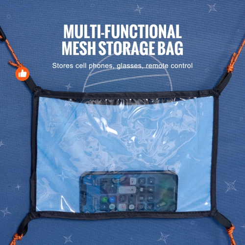 VEVOR 2 Doors Bed Tent, Pongee Fabric, Breathable, with 0.33 in Fiber Poles Privacy, Full Size Block out Light Sleeping Bed Canopy, Fit for Kids