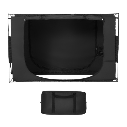 VEVOR 3 Doors Bed Tent, Pongee Fabric,Breathable with 0.37 in Fiber Poles on Bed Privacy,Full Size 70% Blackout Sleeping Bed Canopy,Fit for Kids