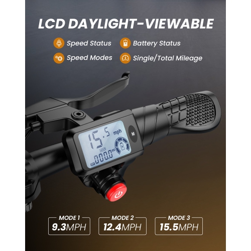 MIHOVER 450W Electric Scooter with Seat for Adult, 12 inch Commuter Electric Scooter with Basket and Adjustable Seat- up to 21 Miles 15.5MPH