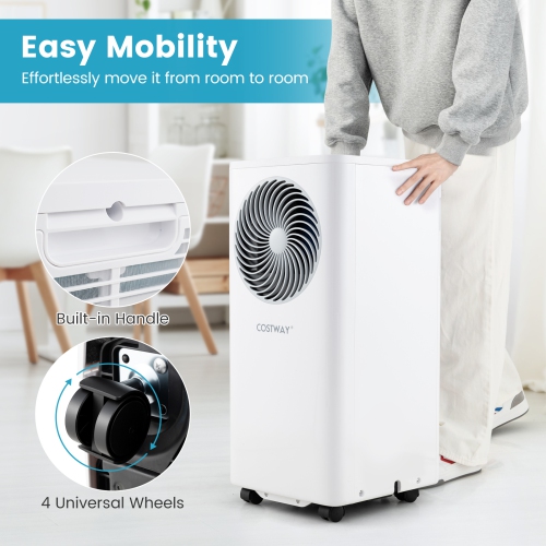 Costway 8200/10000 BTU Portable Air Conditioner 3-in-1 Floor AC Unit with Fan & Dehumidifier