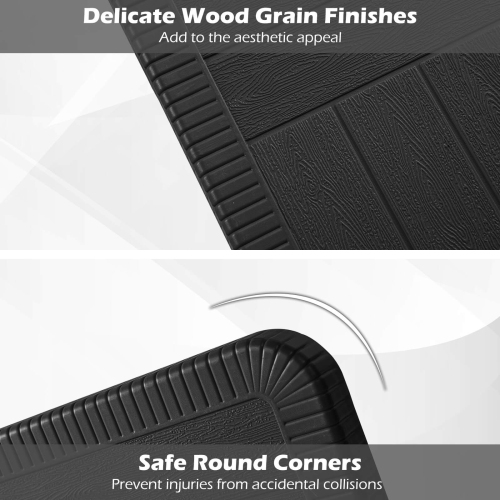 Costway Picnic Table Bench Set for 4-8 People with Umbrella Hole All-Weather HDPE Tabletop White/Green/Gray/Black