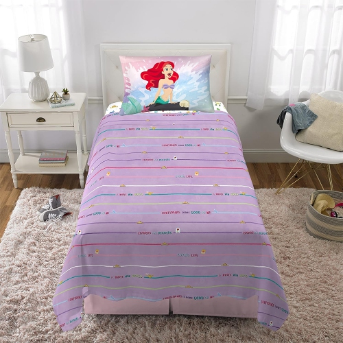 Princess 3-Pcs Twin Soft & Cozy Bedding Sheet Set for Kids - Pillowcase, Fitted Sheet, Flat Sheet