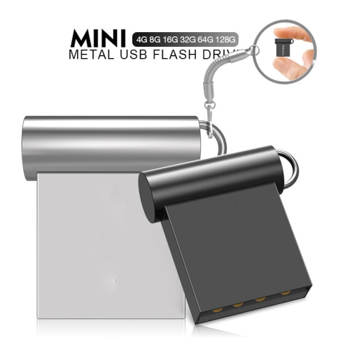 Car USB flash drive, high-speed mini metal USB flash drive, music lossless USB2.0, 64G USB flash drive, gray