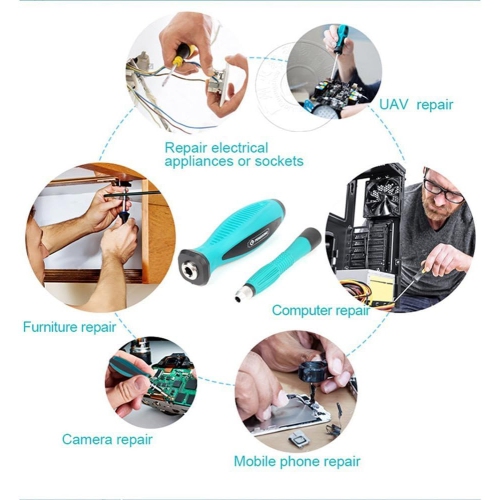 Multi-function screwdriver set, home appliance repair tools, multi-bit magnetic extended double-sided screwdriver, mobile phone, tablet, PC Macbook