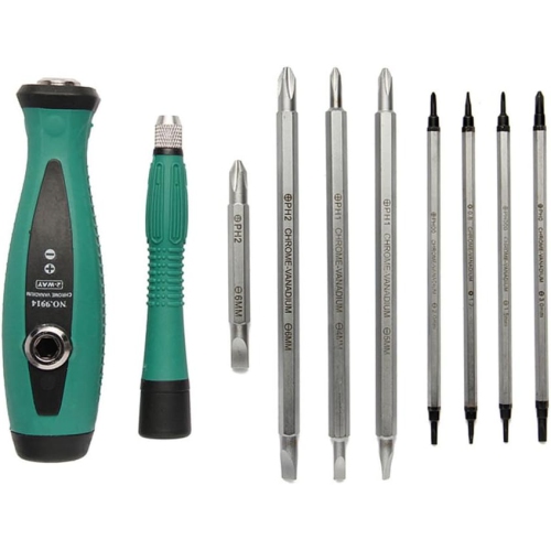 Multi-function screwdriver set, home appliance repair tools, multi-bit magnetic extended double-sided screwdriver, mobile phone, tablet, PC Macbook