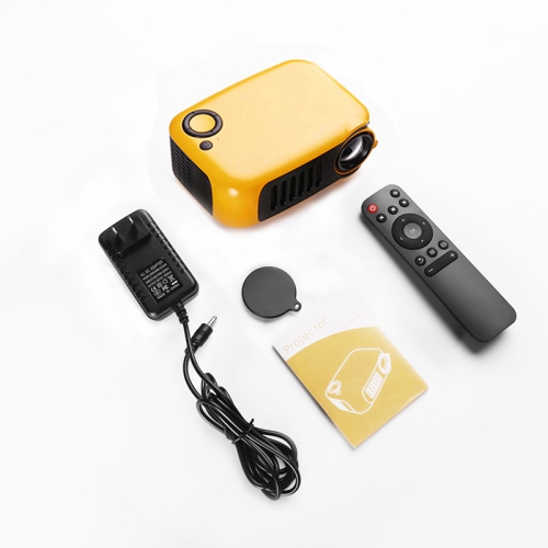 Mini portable LED, outdoor micro HD 1080P mobile phone projector, children's projector, LCD mini HD home small projector, yellow