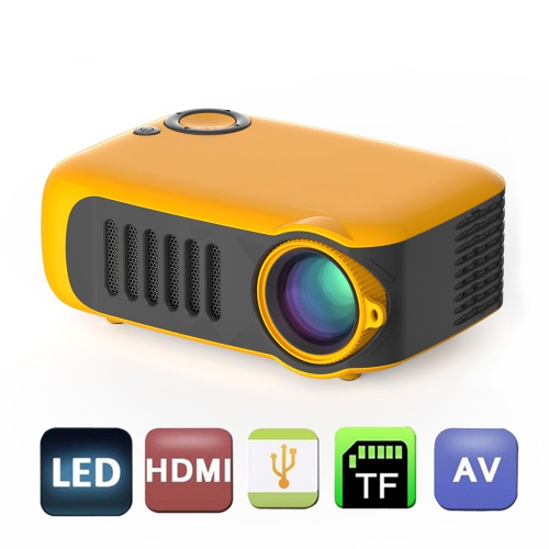 Mini portable LED, outdoor micro HD 1080P mobile phone projector, children's projector, LCD mini HD home small projector, yellow