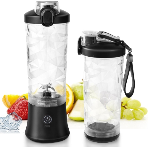 Small Portable Blender for Protein Shakes,Smoothie Blender for Kitchen with 600ml Mixer Bottle Shaker for Home Gym,Kitchen Juicer Machine for Fruit