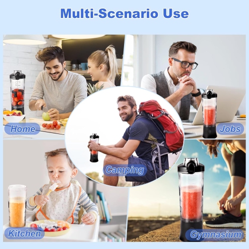 Small Portable Blender for Protein Shakes,Smoothie Blender for Kitchen with 600ml Mixer Bottle Shaker for Home Gym,Kitchen Juicer Machine for Fruit