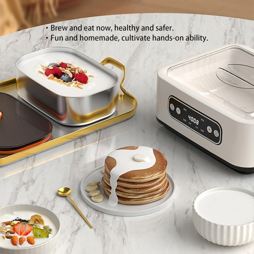 Yogourtière Probiotic, yaourtière 1600 ml avec réglage de la durée et de la température, yaourtière multifonction pour usage domestique