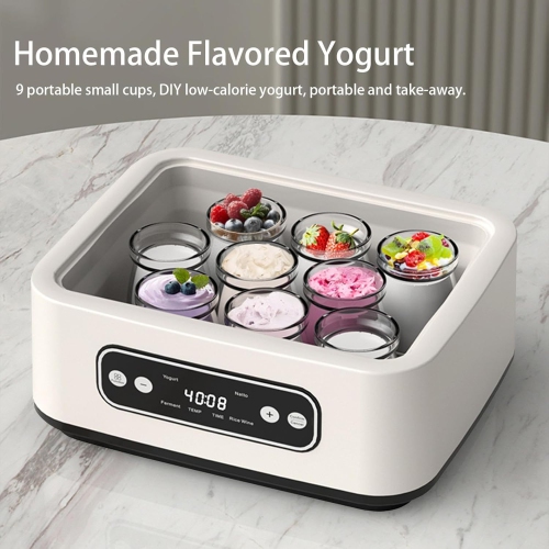 Yogourtière Probiotic, yaourtière 1600 ml avec réglage de la durée et de la température, yaourtière multifonction pour usage domestique