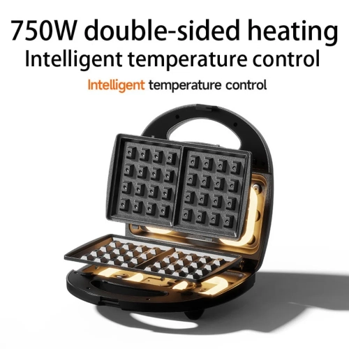 3 in 1 Electric Sandwich Maker, Panini Press Grill and Waffle Iron Set with Removable Non-Stick Plates, for Cooking Grilled Cheese, Burgers, Steaks