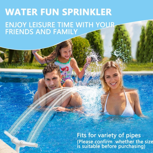 Pool Fountain, Swimming Pool Waterfall Fountain Spray, 2 Heads Water Sprinkler Pool Accessories For Above/Inground Pools