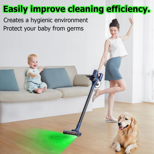 Rechargeable Vacuum Cleaner Dust Display Light, Green Light Attachment For Dyson Shark, Reveal Pet Fur Dog Cat Hair,only light