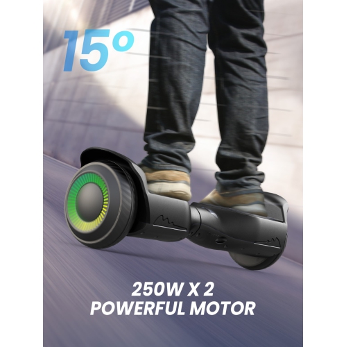 MIHOVER G13 6.5''Self Balancing Hoverboard -All Terrain Hoverboard for Kids w/ LED Light&Bluetooth Speaker,Top 7.75mph & 7.75 Miles Max Distance,Max
