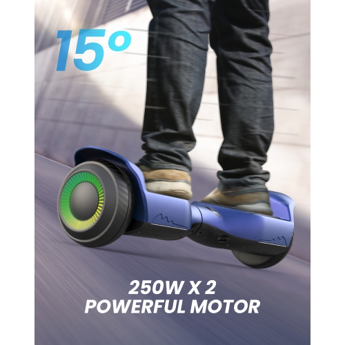 MIHOVER G13 6.5''Self Balancing Hoverboard -All Terrain Hoverboard for Kids w/ LED Light&Bluetooth Speaker,Top 7.75mph & 7.75 Miles Max Distance,Max