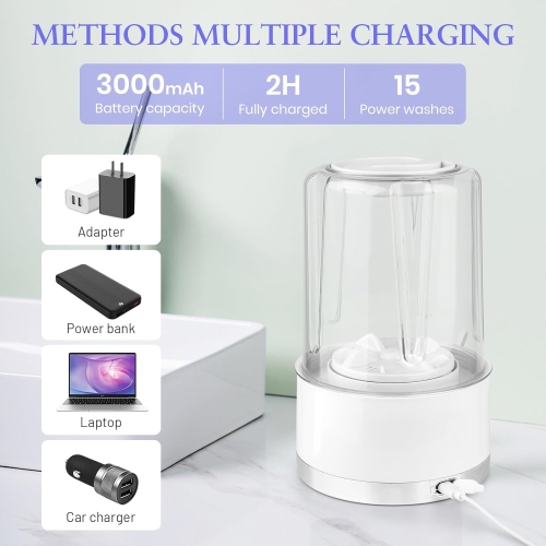 Underwear Washing Machine,Rechargeable Mini Portable Washing Machine,Compact Deep Clean Underwear Baby Clothes,for Apartment Dorm Hotel RV Travel &