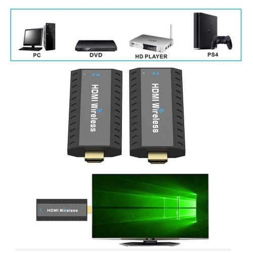 1080P 50M Wireless Wi-Fi HDMI Extender, Video Audio Transmitter and Receiver Adapter for TV Box, Monitor, Projector, Computer