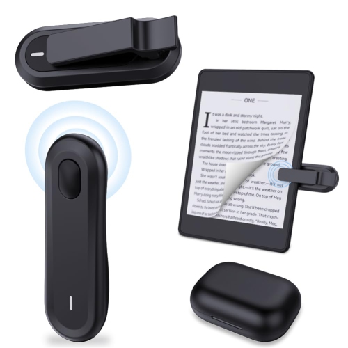 Bluetooth Kindle Page Turner Remote Control, TikTok Remote Control With Digital Display Charging Box for Kindle, iPad