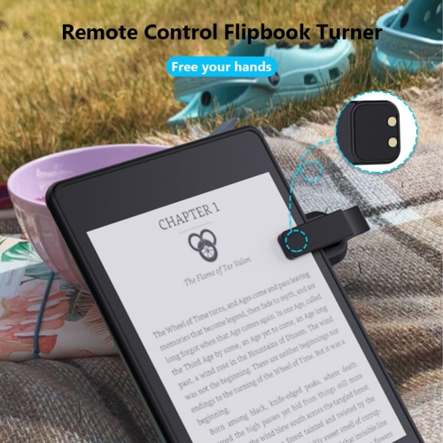 Bluetooth Kindle Page Turner Remote Control, TikTok Remote Control With Digital Display Charging Box for Kindle, iPad