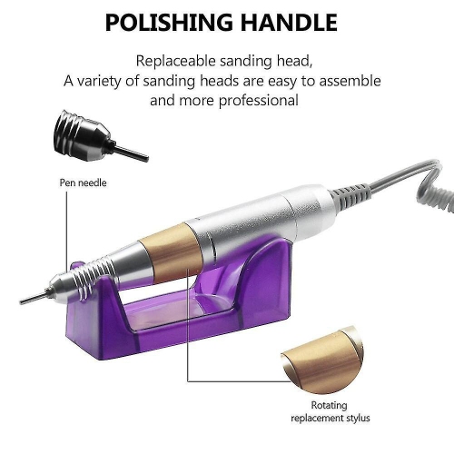 Nail Polisher, 35,000 RPM Portable Electric Nail File Set for Pedicure Manicure