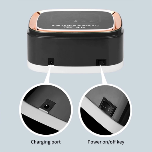 108W Portable Nail Art Lamp, USB Charging 36 UV/LED Dual Light Source Nail Art Phototherapy Machine