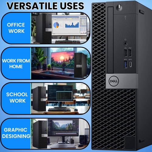 Dell OptiPlex 7070 Small Form Factor Desktop - Intel Core i5, 16GB Memory, 2TB SSD, Win 11 Pro + Wi-Fi by DELL - Refurbished condition - Image 6