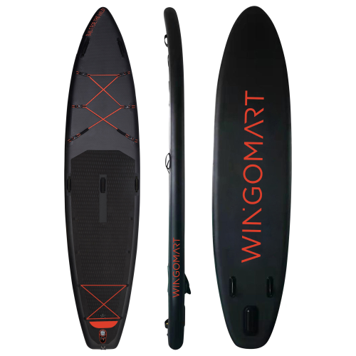 Image 1 of 9.. ELITE BLACK XXL 12FT Inflatable Stand up Paddle Board 12'x30"x6"Premium Accessories &Carry Bag| paddle boards w/ 3Fish Fin for Paddling |1-2Person Up