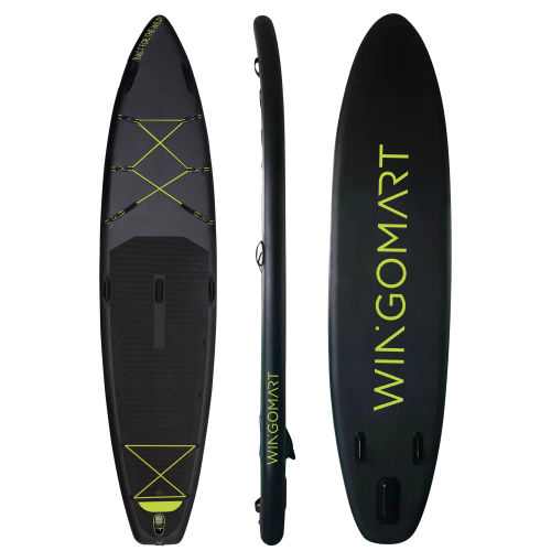 Image 1 of 9.. ELITE BLACK XXL 12FT Inflatable Stand up Paddle Board 12'x30"x6"Premium Accessories &Carry Bag| paddle boards w/ 3Fish Fin for Paddling |1-2Person Up