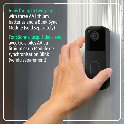 Blink 1440p Wi-Fi Video Doorbell - Black