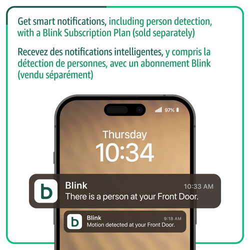 Blink 1440p Wi-Fi Video Doorbell System - Black
