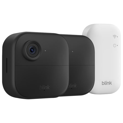 Système de surveillance avec caméras IP HD intégrale 1080p sans fil Outdoor 4 de Blink - Ensemble de 2