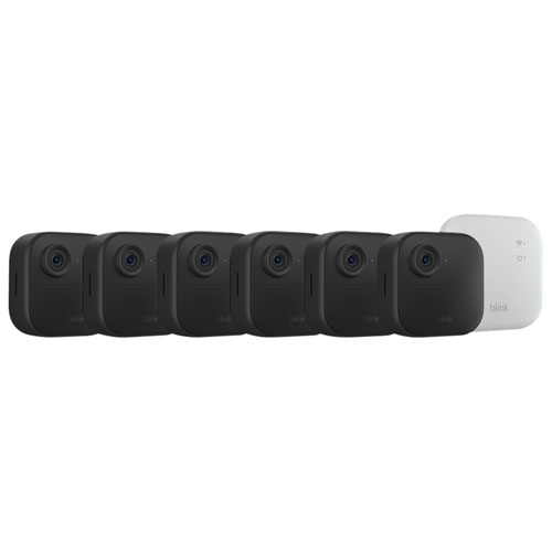 Blink Outdoor 4 Wire-Free 1080p Full HD IP Security Camera System with Sync Module Core XR - 6 Pack