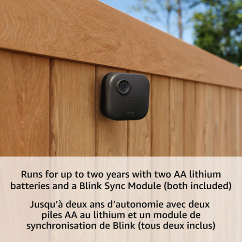 Système de surveillance avec caméras IP HD intégrale 1080p sans fil Outdoor 4 de Blink - Ensemble de 5