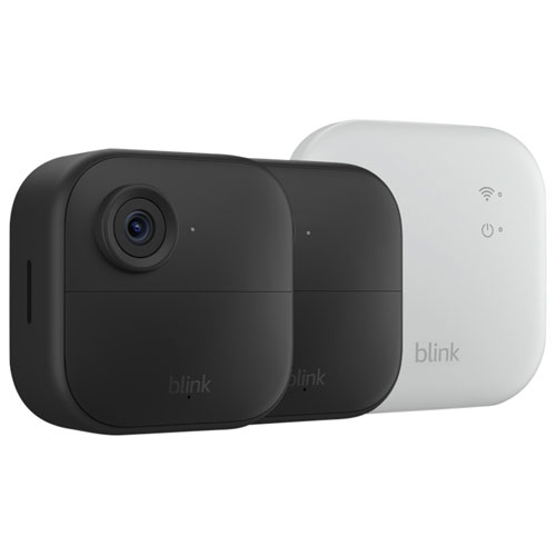 Système de surveillance avec caméras HD intégrale 1080p sans fil Outdoor 4 de Blink avec module Sync Core XR - Ensemble de 2