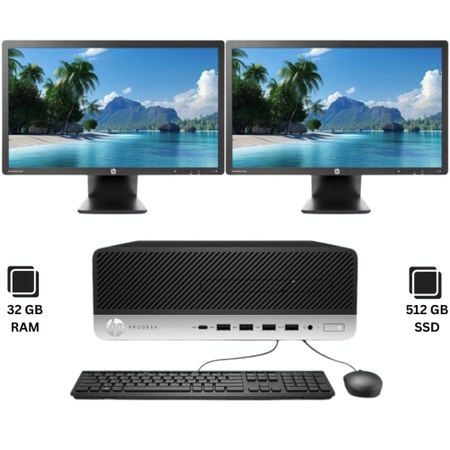 HP ProDesk 600 G3 Desktop – Intel Core i5 6th Gen – 32GB RAM – 512GB SSD – Windows 10 Pro – Refurbished