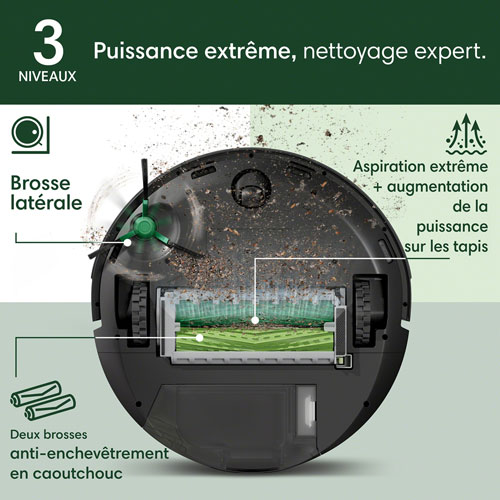Aspirateur robot Wi-Fi à vidage automatique Roomba Plus 504 Vac d'iRobot - Exclusivité Best Buy