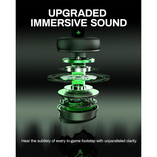 acer 2.4GHz Flex Wireless Gaming Headset - 100H Battery, Dynamic 50mm Drivers, Bluetooth 5.3, Adjustable Mic - Compatible with PS5, PS4, PC, Switch,