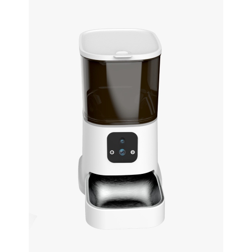 Automatic Cat Feeder with Camera: 5G WiFi Automatic Dog Feeder with Night Vision,Cat Food Dispenser with 6L Large Food Storage Container for Multiple