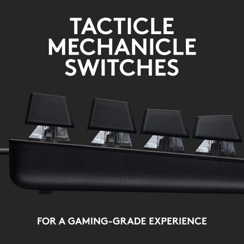 Clavier de jeu mécanique pleine grandeur G413 SE de Logitech - Clavier rétroéclairé avec touches mécaniques tactiles, antieffet fantôme, compatible