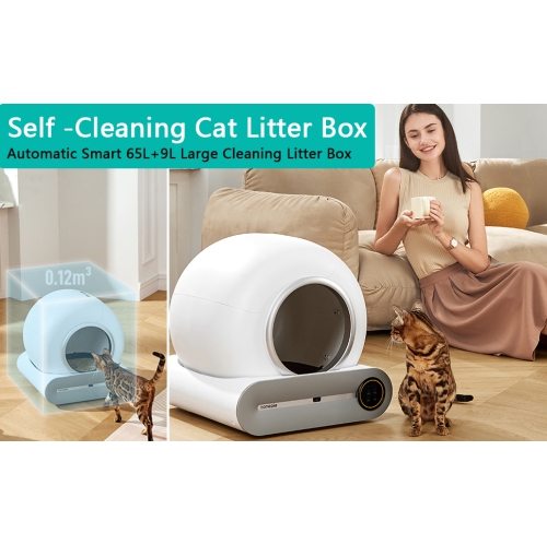 OXAA Self-Cleaning Cat Litter Box, Automatic Smart Cat Litter Box for Multiple Cats,Never Scoop Again,Safety Protection/APP Control/Odorless/Health