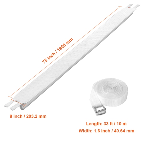 VEVOR 75" L x 8" W Bed Bridge, King Bed Converter Kit, Split King Gap Filler for Adjustable Bed Mattress Connector Mattress Gap Filler with Metal