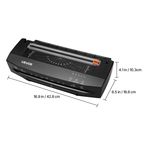 VEVOR A3 Paper Size Laminator Machine, Cold and Hot Lamination, 1 min Quick Warm Portable Laminator, 3-10 mil Thickness, Ideal for Home, Office,