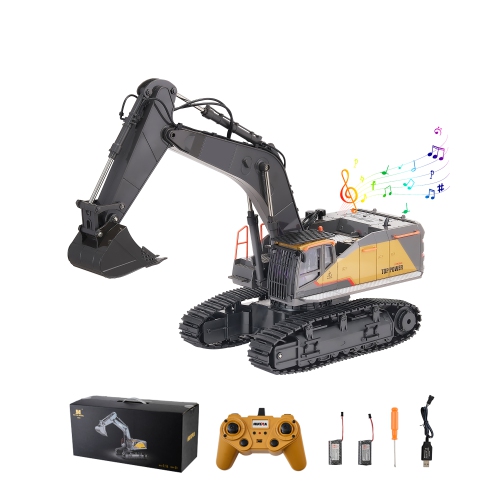 VEVOR  22 Channel Remote Control Excavator Toy, 1:14 Scale, \w Metal Shovel, Rc Excavator \w Lights & Sounds, Full Functional Construction Vehicles