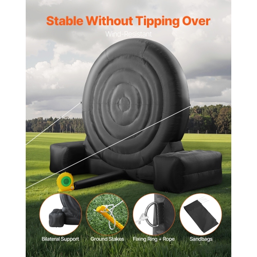 VEVOR 2-Minutes Setup over 8 ft High Giant Inflatable Soccer Dart Board with 9 Kick Balls & Air Pump, Storage Bag for Easy Carrying, for Giant Yard