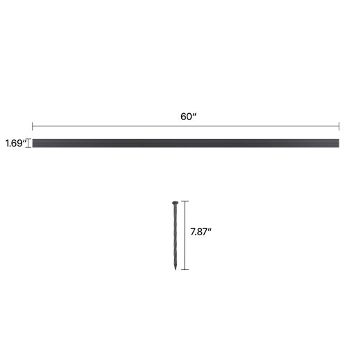 VEVOR 60 in Metal Landscape Edging, 10 Packs Rust-Resistant Aluminum Alloy Landscape Edging, Bendable Garden Edging Border, Heavy Duty Lawn Edging