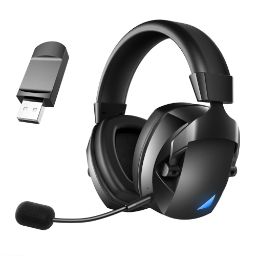 Wireless Gaming Headset with Detachable Noise Canceling Mic Wireless Headset for PC PS4 PS5 Mac Switch Tablet